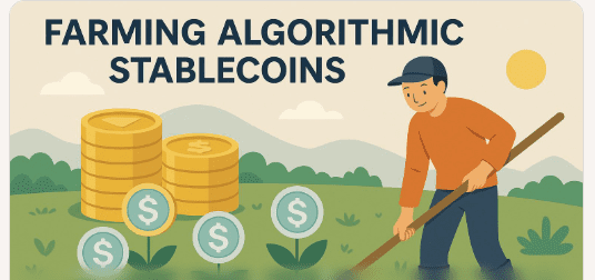 Farming Algorithmic Stablecoins