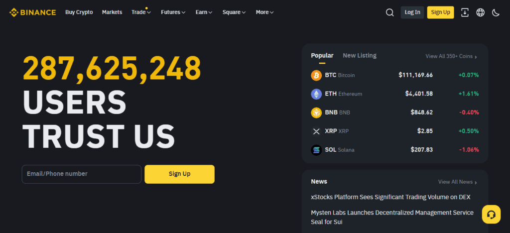 Overview Binance