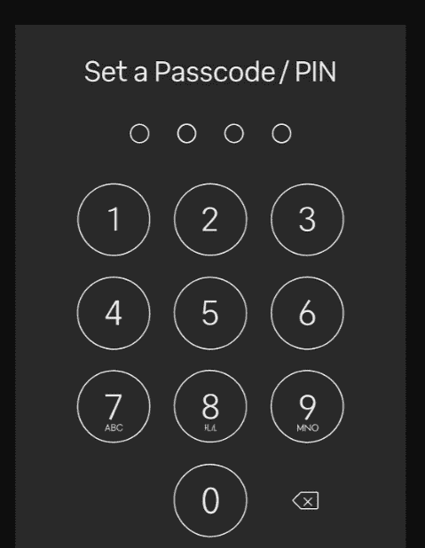 Set a Passcode/PIN