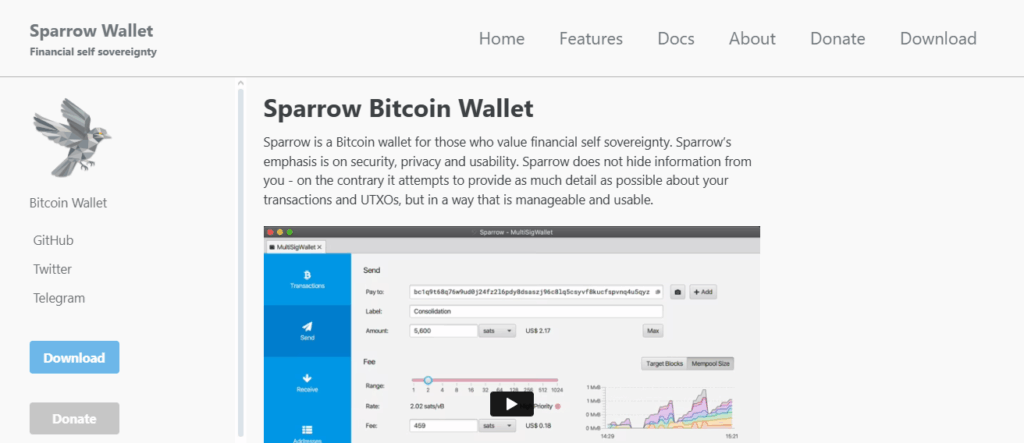 Sparrow Wallet