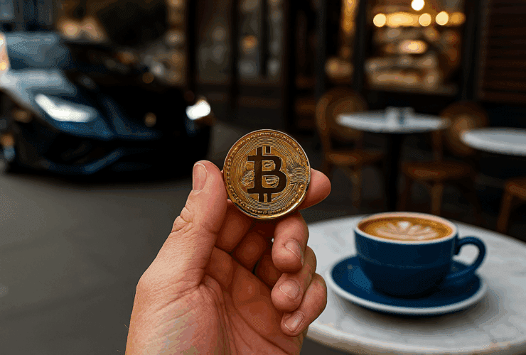 Which cryptocurrency is widely accepted around the world to buy coffee and a Lamborghini