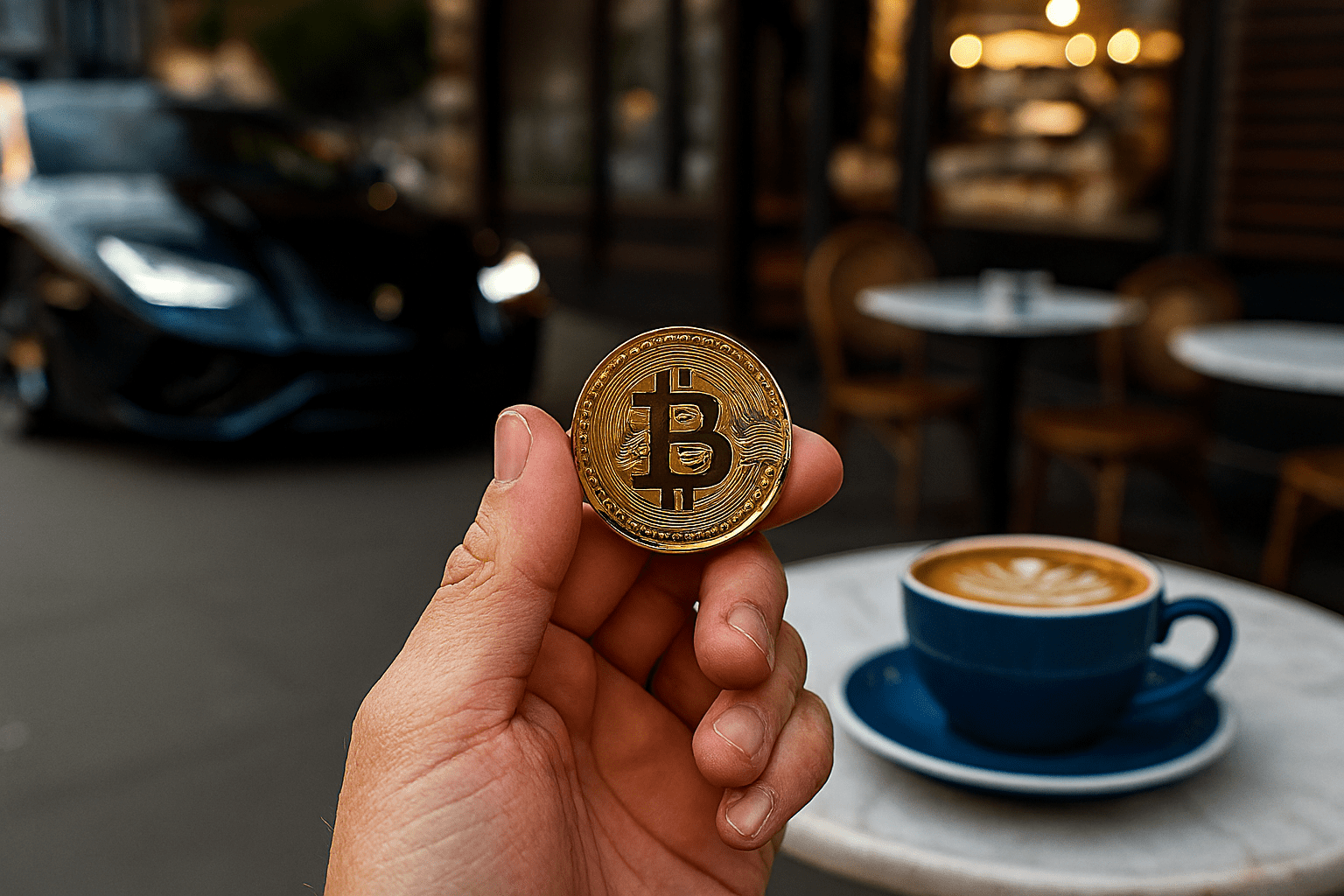 Which cryptocurrency is widely accepted around the world to buy coffee and a Lamborghini