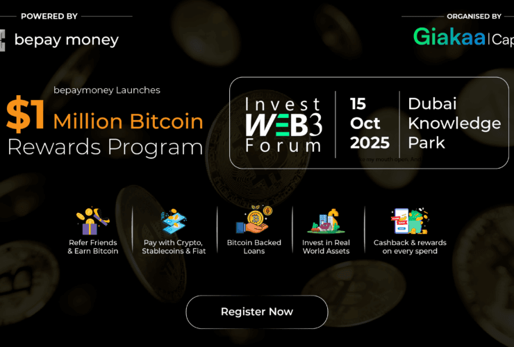 Bepay money to Launch $1 Million Bitcoin Rewards Program at Invest Web3 Forum Dubai 2025