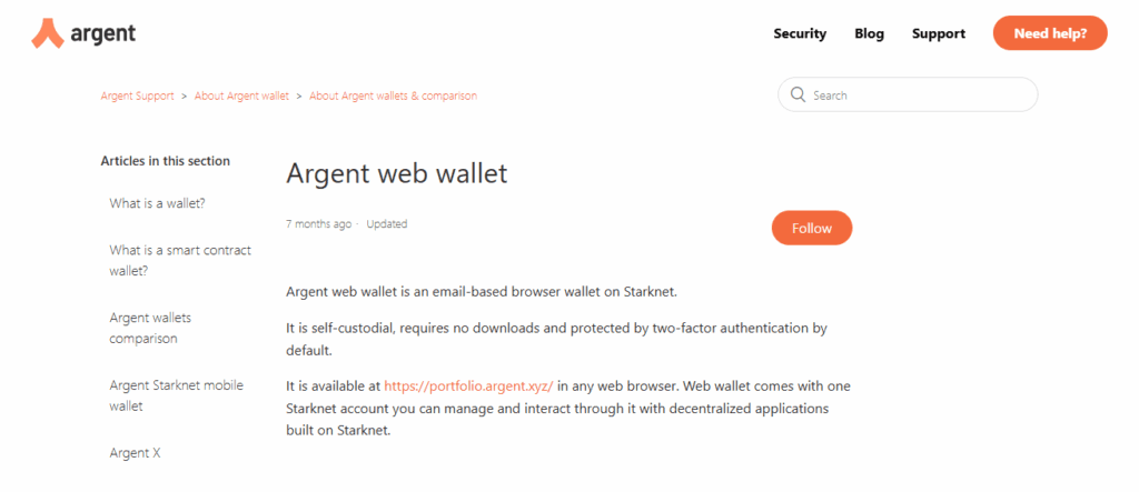 Argent Wallet