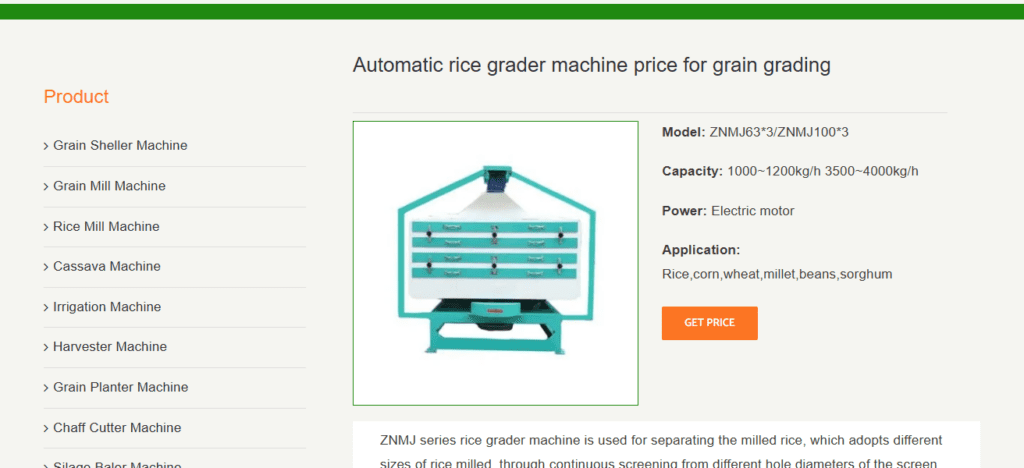 Automated Rice Grader